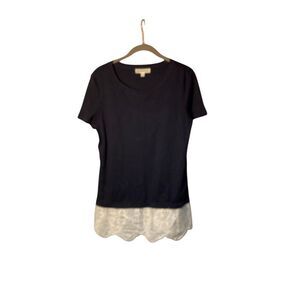 Joneswear women’s navy blue short sleeve, top size medium
